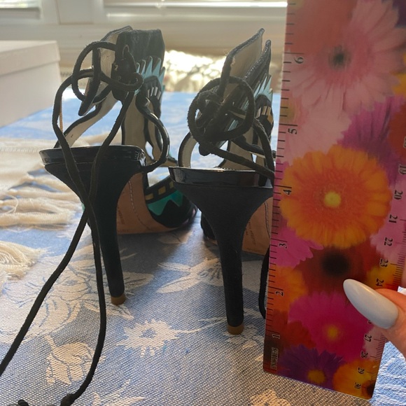 Sophia Webster Black and Blue Stiletto Heels - Picture 5 of 10